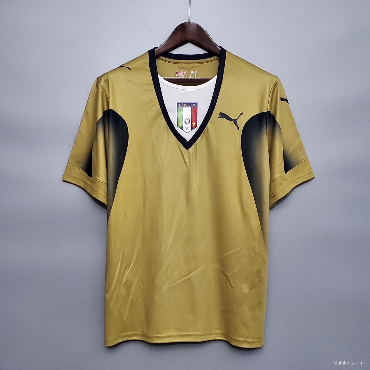 Retro 2006 Italy Golden Soccer Jersey