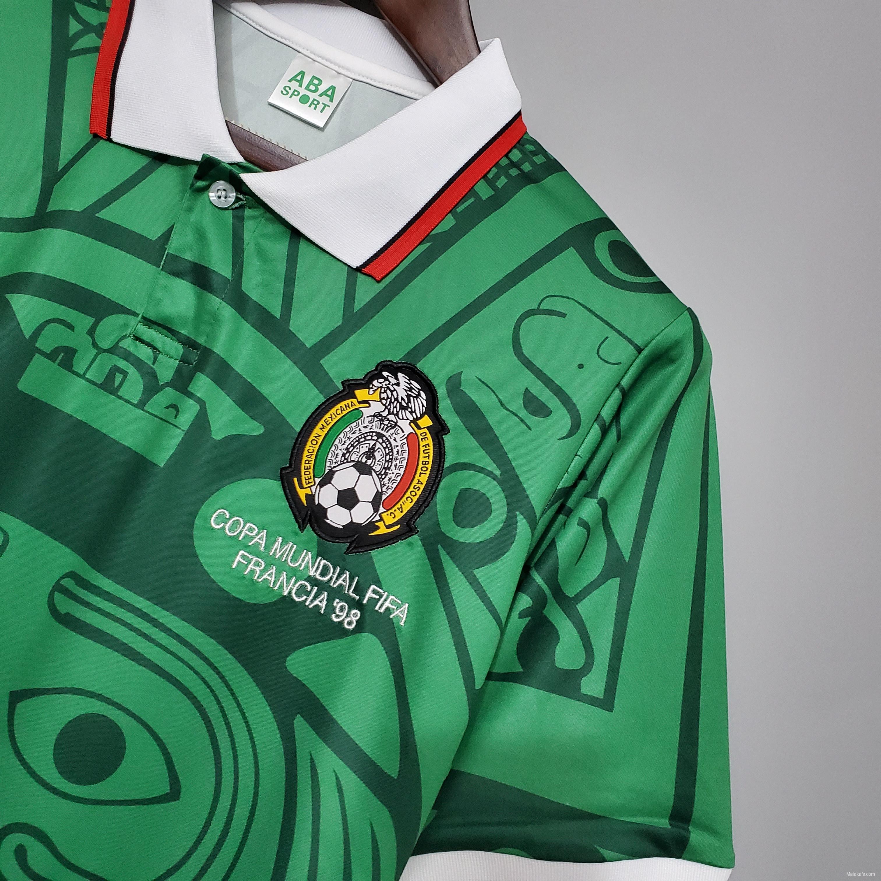 Retro 1998 Mexico home Soccer Jersey