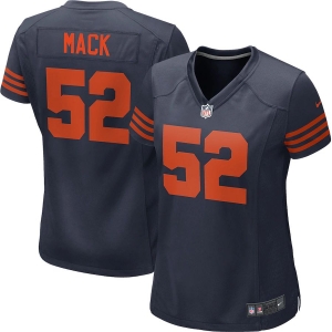 Women's Khalil Mack Navy Throwback Player Limited Team Jersey