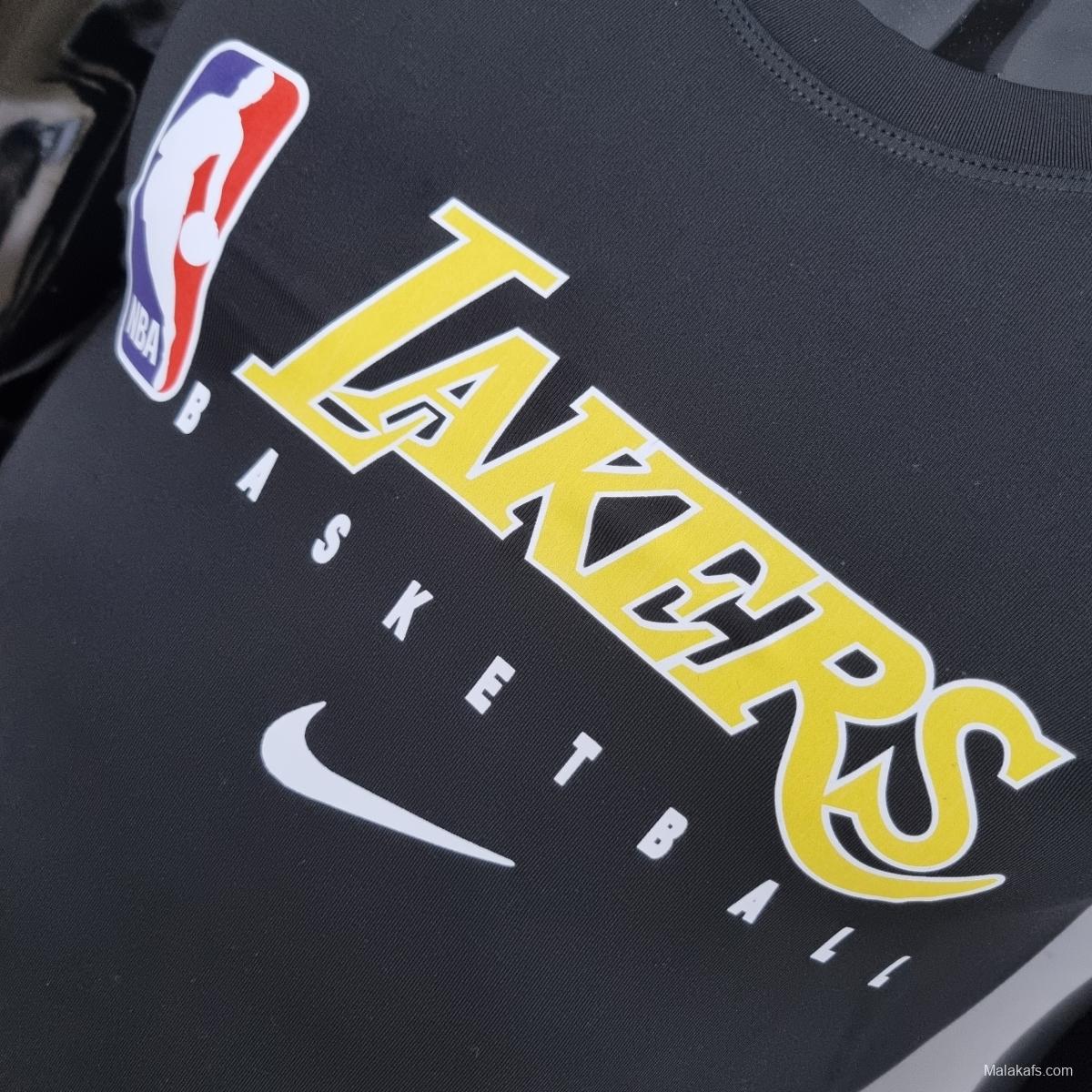 Mens Nike Lakers Black T-shirts #K000145