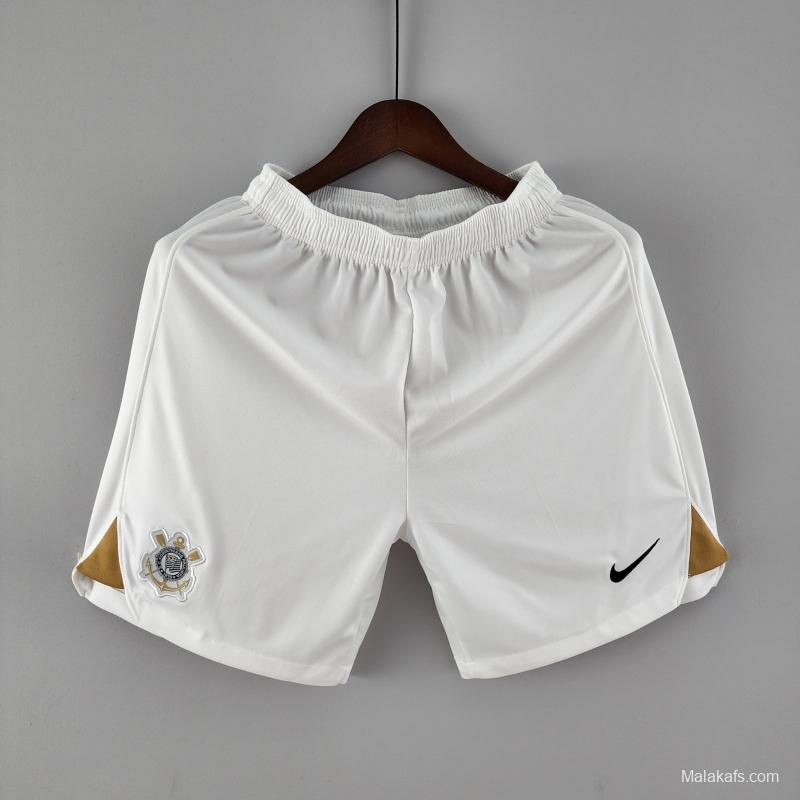 22/23 Corinthians White Soccer Shorts