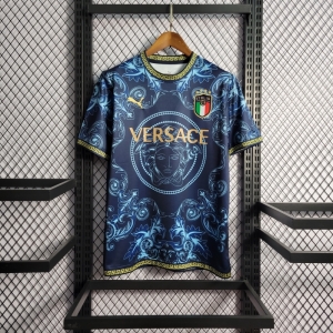 Italy 22/23 X Versace Edition Blue Jersey