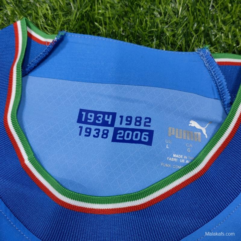 Italy 22/23 Home Player Version Jersey