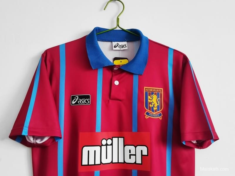 Retro 1993/95 Aston Villa Home Soccer Jersey