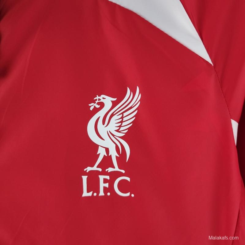 22/23 Liverpool Windbreaker Red And White