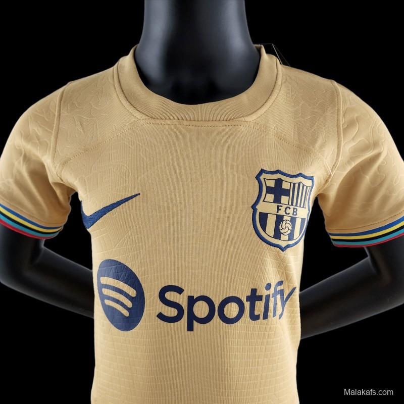 Barcelona 22/23 Kids Away Soccer Jersey