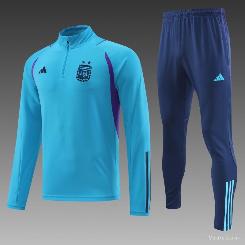 Argentina - 2 estrellas - Ligth blue Half Zipper Tracksuit