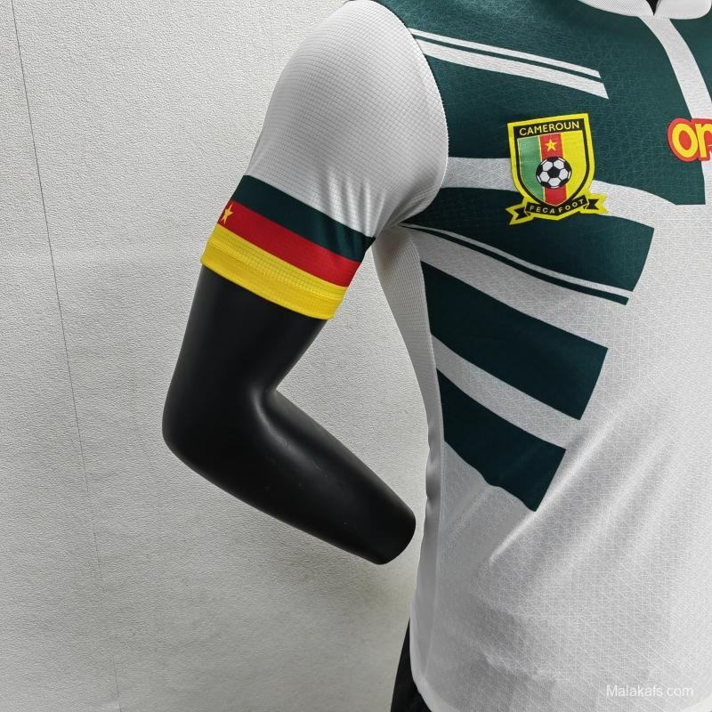 Cameroon 2022 Third Jersey Player Version White