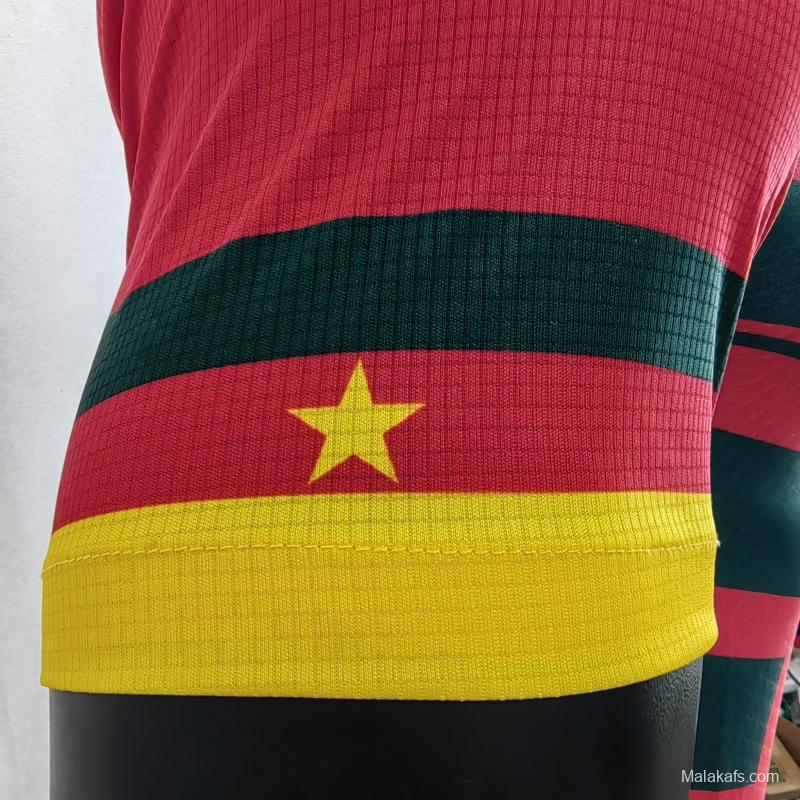 Cameroon 2022 Away Jersey Player Version Red