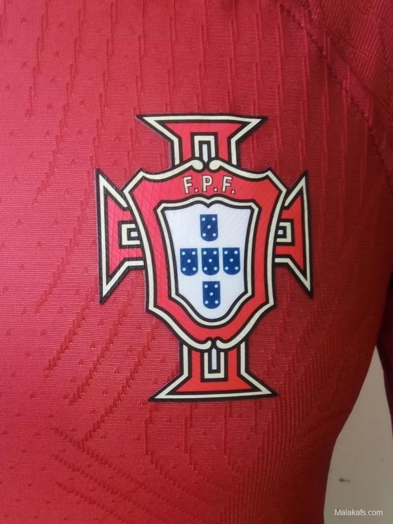 Portugal 2022 Home Long Sleeve Jersey Player Version