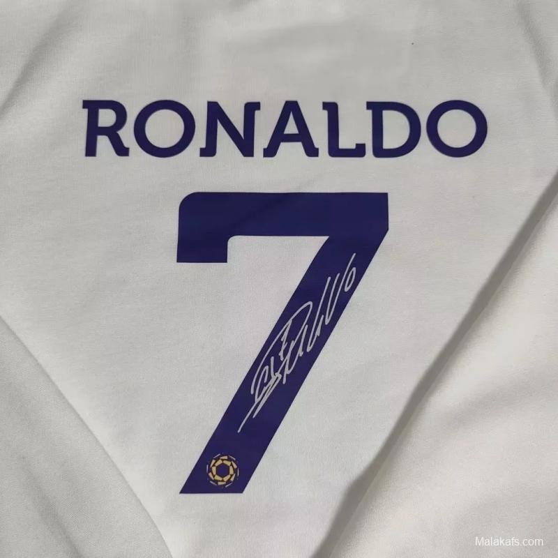 Al-Nassr FC 22/23 Home  - CR7 Ronaldo -  White Hoodie