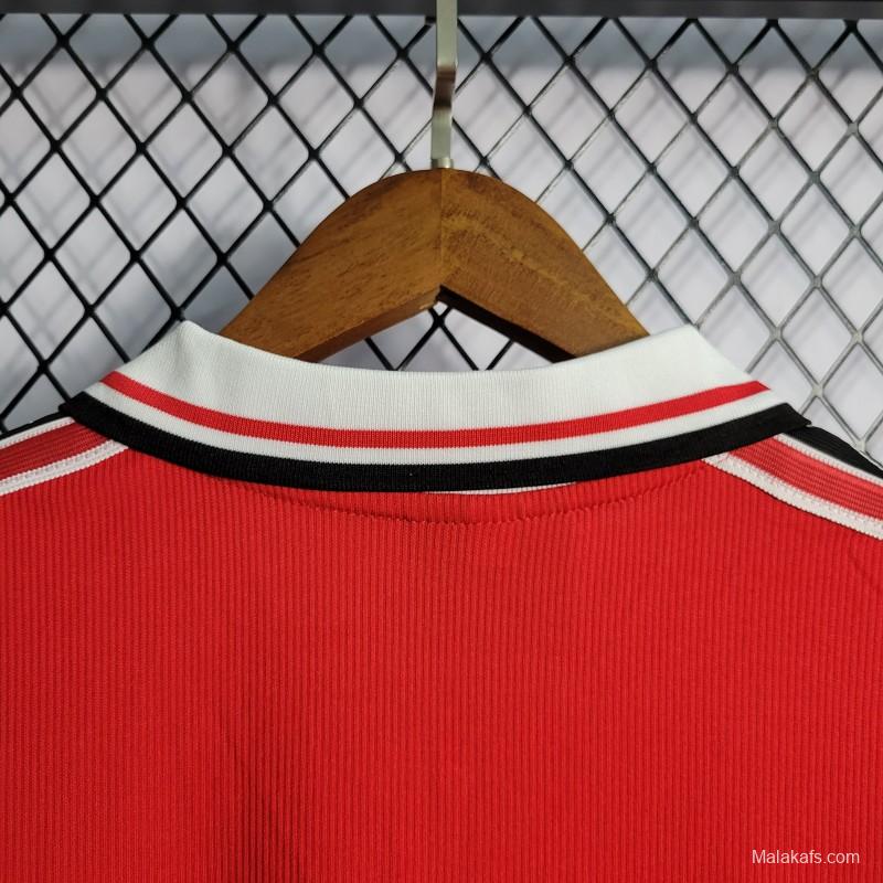 Retro Long Sleeve 98/99 Manchester United Home Jersey