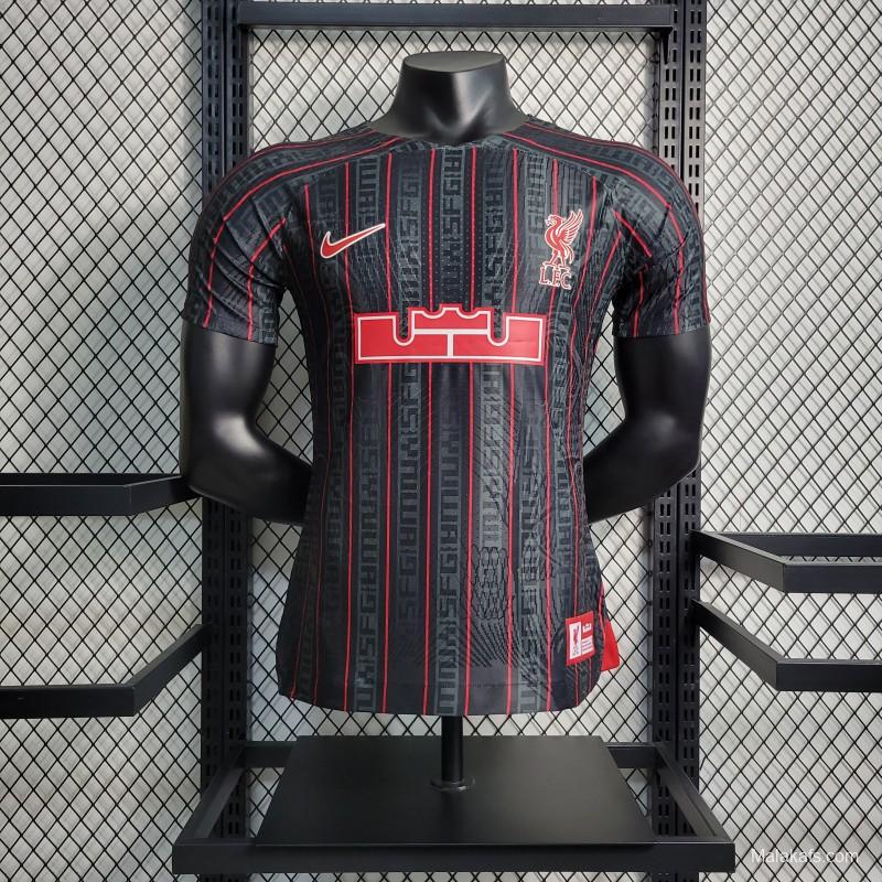 .Player Version 23/24 Liverpool x Lebron Black Jersey