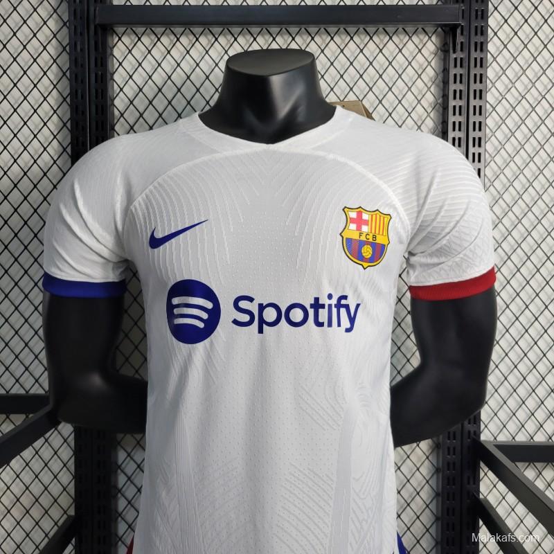 Player Version 23-24 Barcelona White Training Jersey