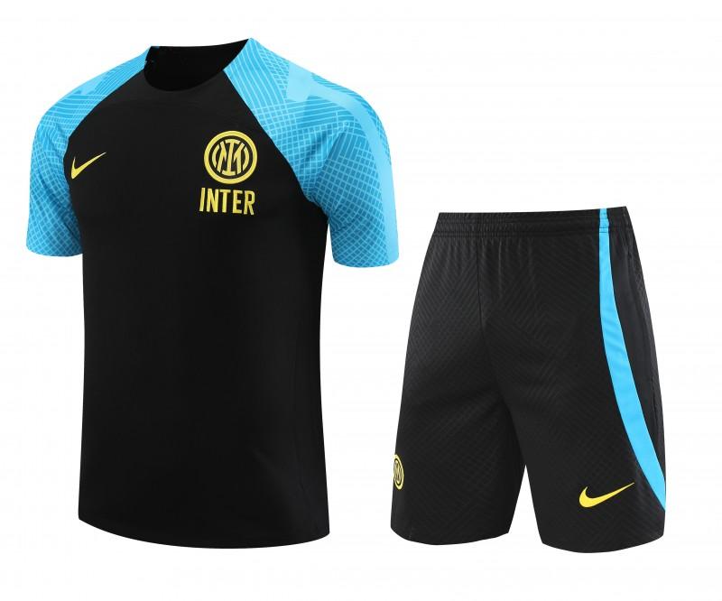 23-24 Inter Milan Black/Blue Short Sleeve+Shorts