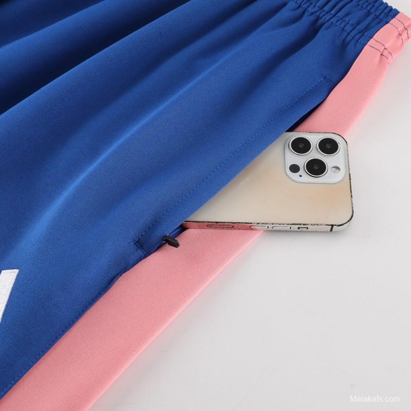 23/24  Olympique Lyonnais Lyon Blue/Pink Full Zipper Jacket+Pants