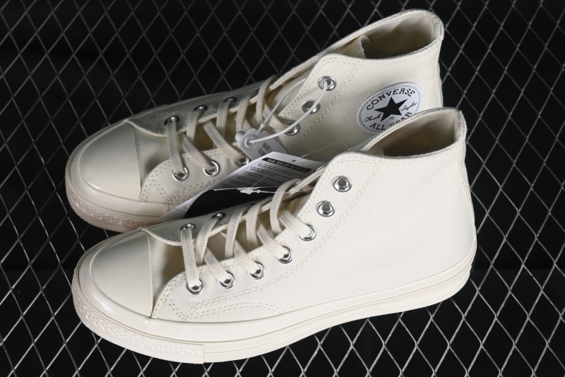 Converse Chuck 1970s Original Cream White High-Top Casual Canvas Shoes - 162210C