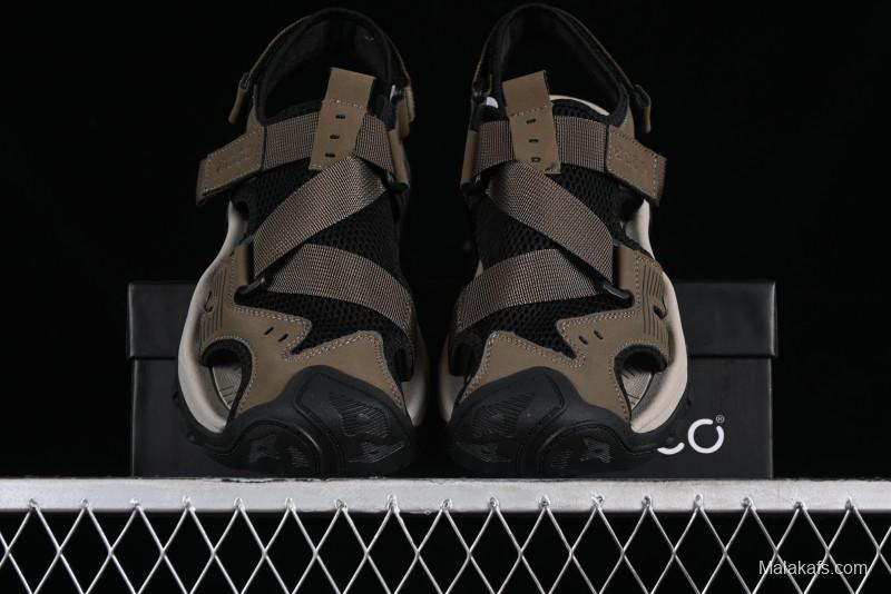 Ecco Offroad Series 2024 Summer New Casual Men's Sandals with Soft Leather Upper and Mesh - 63131501002