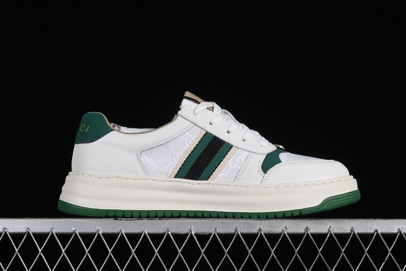 Gucci Chunky B Screener GG Sneakers Retro Style with Classic GG Canvas and Leather Trim - 9Y9209666