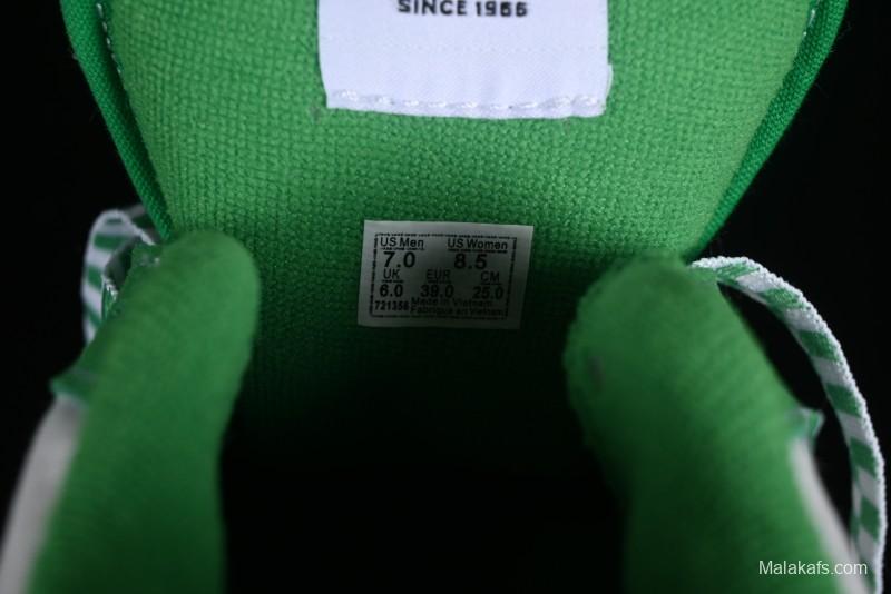 Vans Classics Knu Skool White Green Chunky Tongue Retro Sneakers - VN0009QCV0N