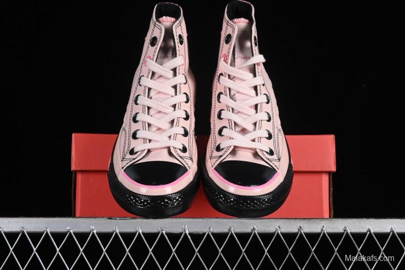 Converse Chuck 70s High Top Casual Sneakers in Black and Pink - A09541C