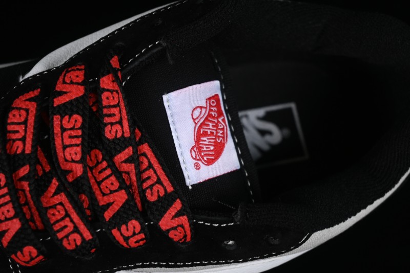 Vans Classics Knu Skool Patchwork Letter Lace-Up Chunky Tongue Platform Sneakers - VN0009QCBLK