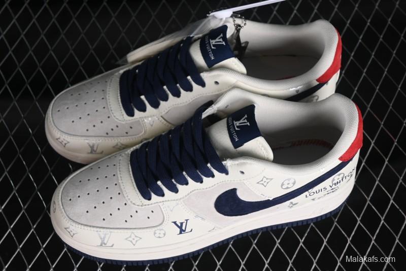Nike Air Force 1 '07 Low LV Collaboration - Off White Navy Blue Casual Shoes CV1724-111