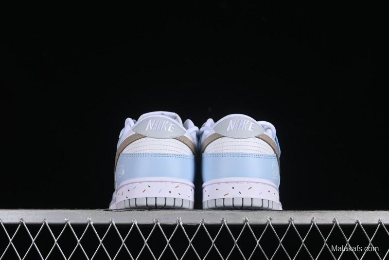 Nike Dunk Pure "Platinum" SB Low-Top Casual Sneakers with Dual Laces and Bear-Inspired Design - DV0831-101