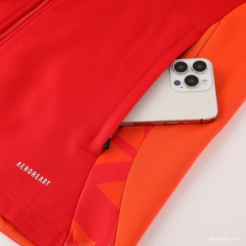 24/25 Bayern Munich Red Full Zipper Jacket +Long Pants