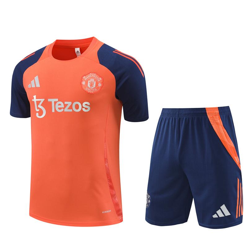 24/25 Manchester United Orange Short Sleeve Jersey+Shorts