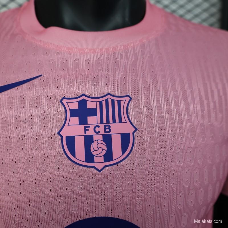 Player Version 25/26 FC Barcelona 125Th Anniversary Special Pink with Spotify Sponsor Jersey