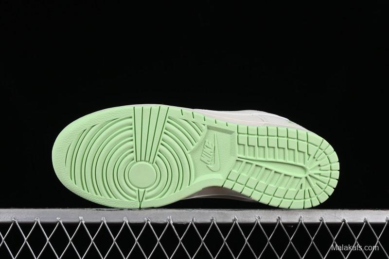 Nike SB Dunk Low LV Collaboration - Double Swoosh Fluorescent Green Anniversary High-End Custom Low-Top Casual Skate Shoes - XX2025-321