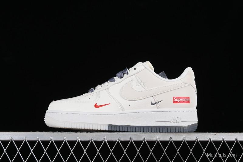 Nike Air Force 1 '07 Low LV Collaboration - White Grey Two-Tone Low-Top Casual Sneakers - XZ6188-005