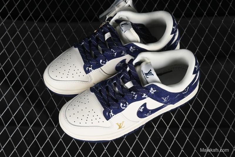 Nike SB Dunk Low LV Collaboration Anniversary Customized Low-Top Casual Sneakers - XD6188-029