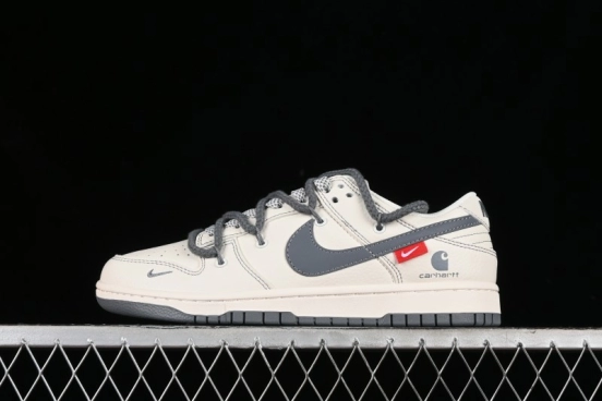 Nike SB Dunk Low Carhartt Collaboration - Strap Grey Hook Anniversary High-End Custom Low-Top Casual Skate Shoes - SJ2068-266