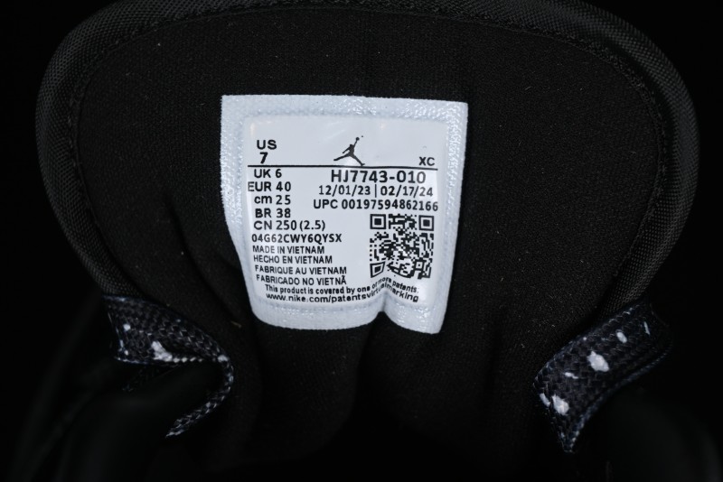 Nike Air Jordan 1 Low "Black Croc" Casual Sneakers with Crocodile-Embossed Leather - HJ7743-010