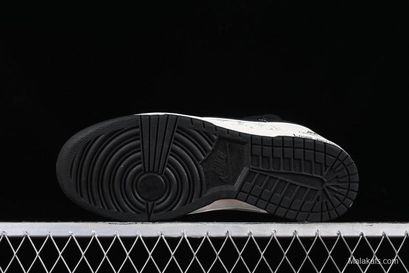 Nike SB Dunk Low LV Collaboration - Lamborghini Strap White Black Hook Anniversary High-End Custom Low-Top Casual Sneakers - SJ2068-261