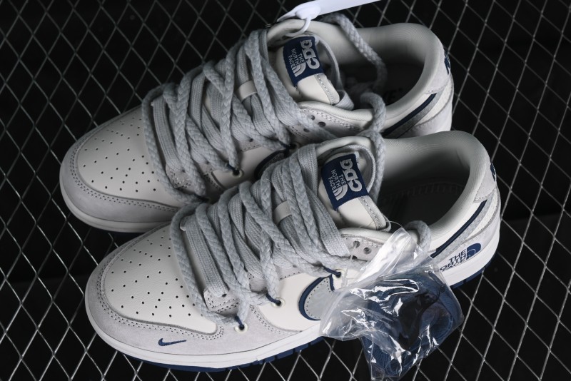 Nike SB Dunk Low The North Face Collaboration - Grey Blue Pig 8 Starry Sky Anniversary High-End Custom Low-Top Casual Skate Shoes - XX2025-311