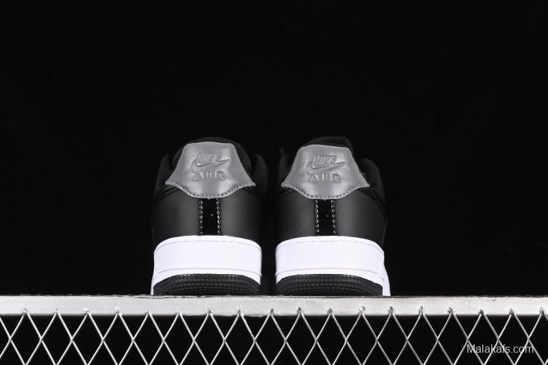 Nike Air Force 1 '07 Low Patent Leather All Black Casual Sneakers - AH6827-001
