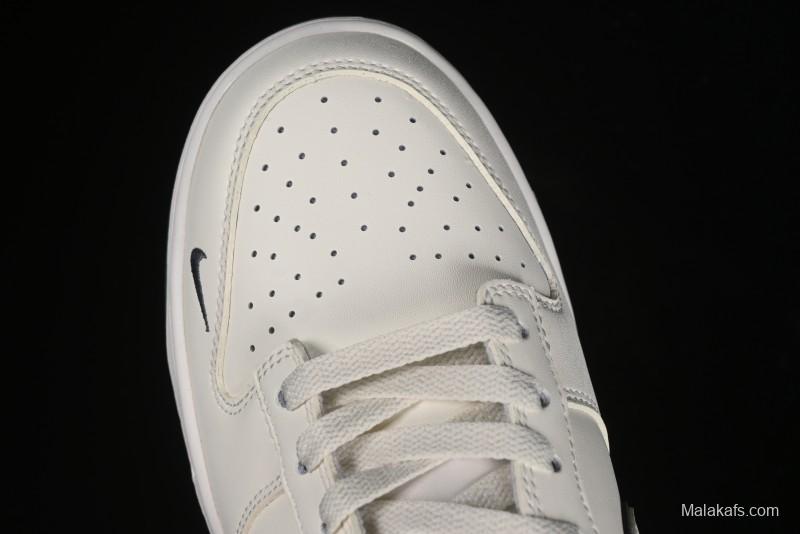 Nike SB Dunk Low Supreme Collaboration - Beige Grey Swoosh Anniversary Customized Low-Top Casual Skate Shoes - DJ2024-014