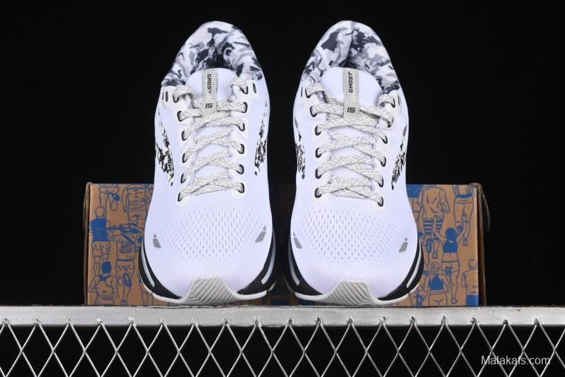 Brooks Ghost 15 Running Shoes with DNA LOFT V2 Cushioning and Breathable Air Mesh - 1103931D149