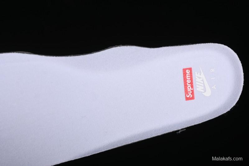 Nike Supreme x Air Force 1 Low Casual Sneakers with Full-Grain Leather and 3/4 Air Cushion - CU9225-101