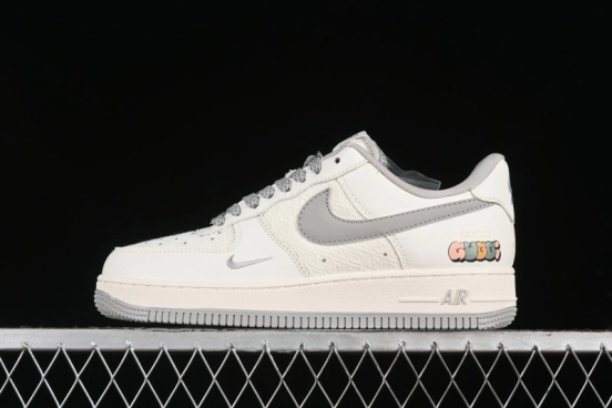 Nike Air Force 1 '07 Low Gucci Collaboration - Beige Grey Linen Casual Sneakers - XZ3398-688