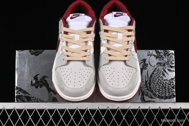 Nike Dunk Low Panda Prank CNY Year of the Dragon Limited Edition Team Red SB Low Top Casual Skate Shoes - DD1391-601