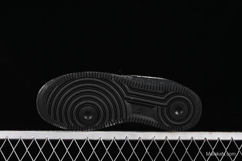 Nike Air Force 1 '07 Low Graffiti Black Silver Anime Hand-Painted Casual Sneakers - CW2288-012