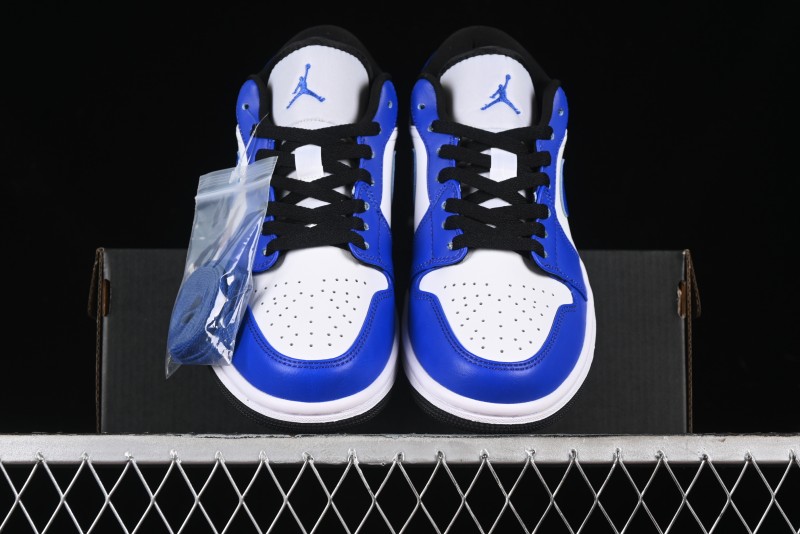 Nike Air Jordan 1 Low Retro Basketball Shoes White Blue - 553558-124