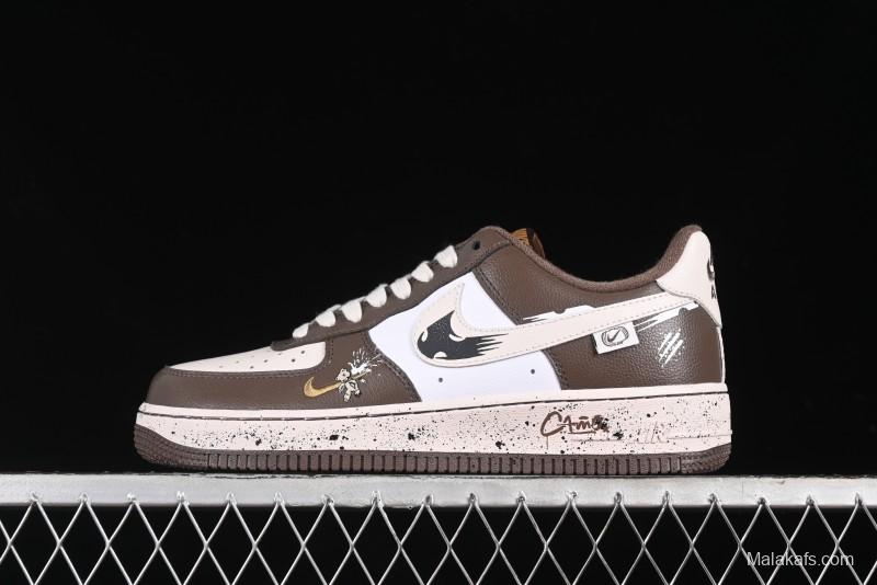 Nike Air Force 1 '07 Low Casual Sneakers with Assassination of Little Bear Anime Theme - DB3301-770