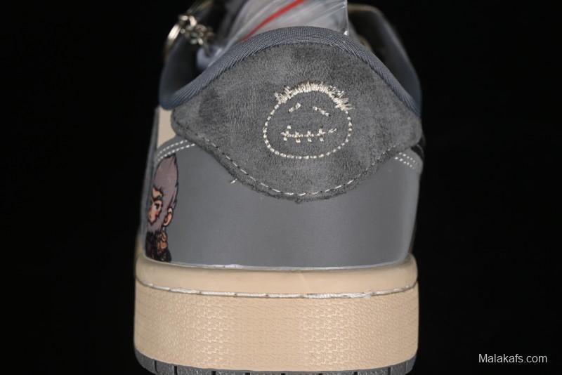 Nike Travis Scott x Fragment Design x Air Jordan 1 Low OG SP AJ1 Retro Sneakers - CH6336-013
