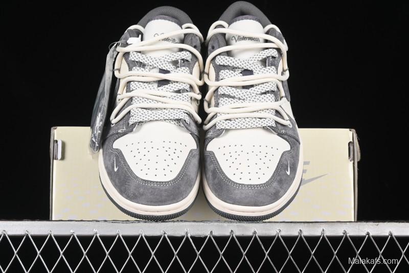 Nike Air Jordan 1 Low Retro Basketball Shoes with Custom Bear Collaboration - SJ9950-018