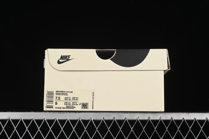 Nike Air Force 1 '07 Low QR Code Military Green Starry Sky Casual Sneakers - CU1836-966